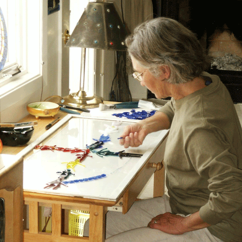 Theresa in her studio.